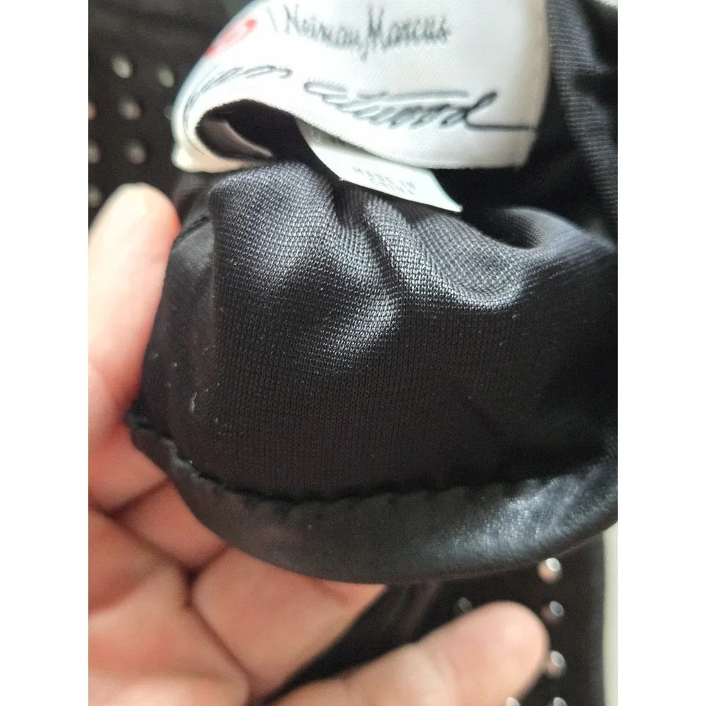 NWT Gloves Black Neiman Marcus Brian Atwood Women's S/M Long Leather Studded